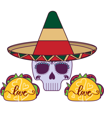 Tacos Are My Valentine A3 Poster