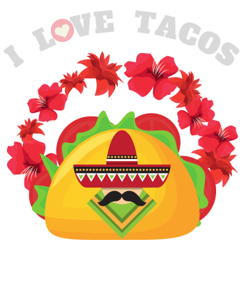 Tacos Are My Valentine A3 Poster