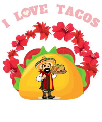 Tacos Are My Valentine A3 Poster
