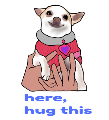 cute dog meme (chihuahua) A3 Poster