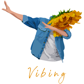 Vibing Yellow. Dabbing. Chilling A3 Poster