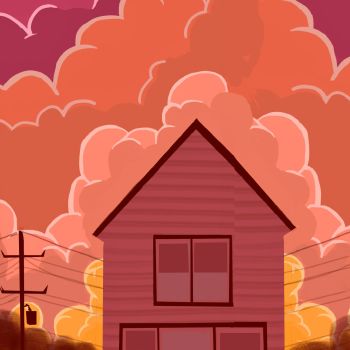 Cloudy evening sky  