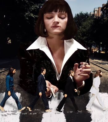 Mia Wallace × The Beatles A3 Poster