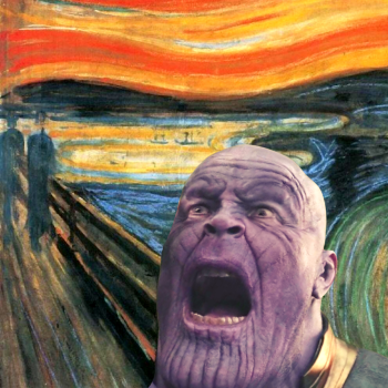 Thanos X The Scream A3 Poster