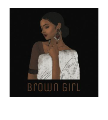 Brown Girl T shirt  A3 Poster