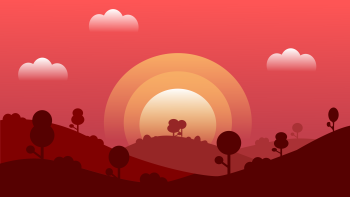 Sunset illustration A3 Poster