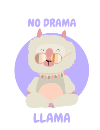 No Drama Llama A3 Poster