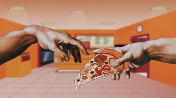 Pass me the pizza | Creation of Adam A3 Poster