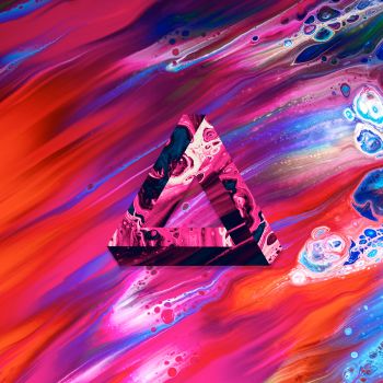 Abstract blue ocean waves A3 Poster