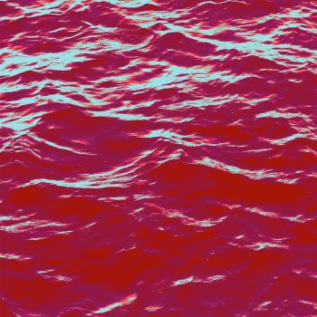 Abstract red cyan wave texture.  A3 Poster
