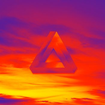 Abstract triangle with beautiful colors A3 Poster