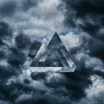 Abstract triangle with dark cloud A3 Poster