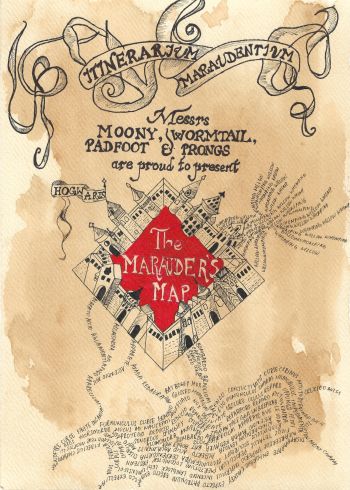 Marauder's Map (Hand Drawn) A3 Poster