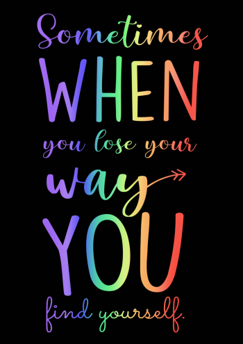 Rainbow Themed Self-love A3 Poster