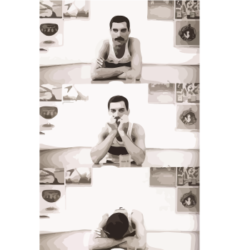 Freddie Mercury / Queen A3 Poster