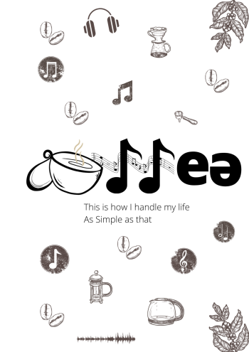 Coffee + Music = Lifestyle A3 Poster