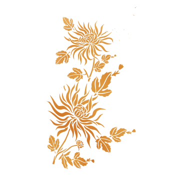 Chrysanthemum ROSE GOLD A3 Poster