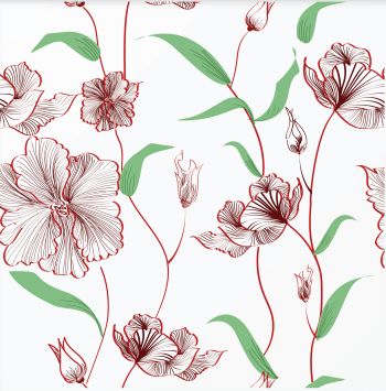 line floral prints A3 Poster