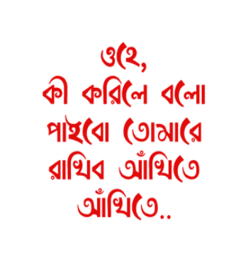 Bengali Typography T-shirt  A3 Poster