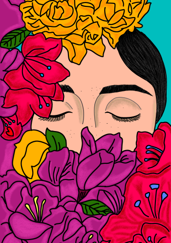 Bloom like a flower A3 Poster