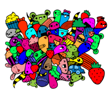 Doodles_illustration A3 Poster