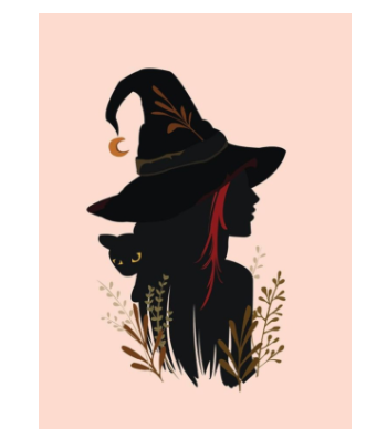 Cat witch A3 Poster