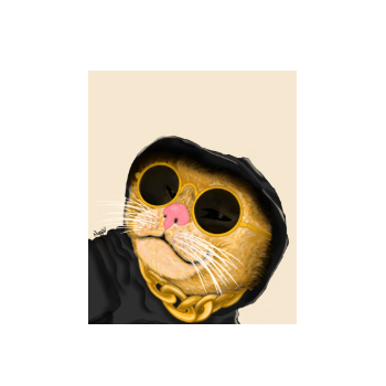 Gangsta cat A3 Poster