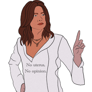 Friends Rachel no uterus, no opinion A3 Poster