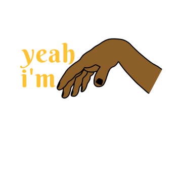 (not so) discreet queer design (gay hand/limp wrist) A3 Poster