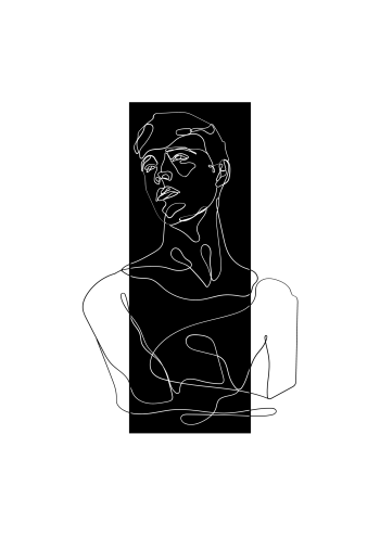 ONE OF THE PIECES FROM MY LINE ART COLLECTION A3 Poster