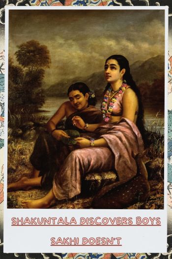 Shakuntala friend lesbian Raja Ravi Varma A3 Poster