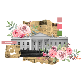 Vintage - The White House — Washington, D.C.  A3 Poster