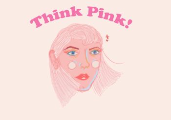Think Pink! A3 Poster