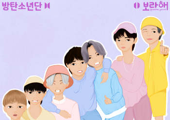 BTS OT7 Digital Illustration Poster A3 Poster
