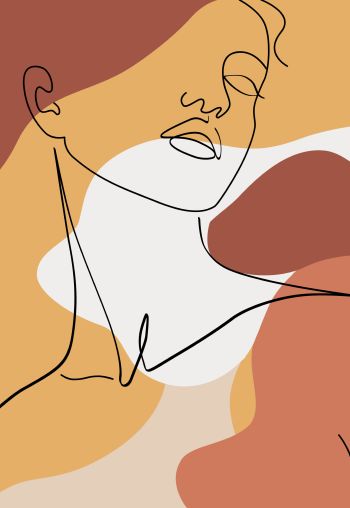 Line portrait A3 Poster