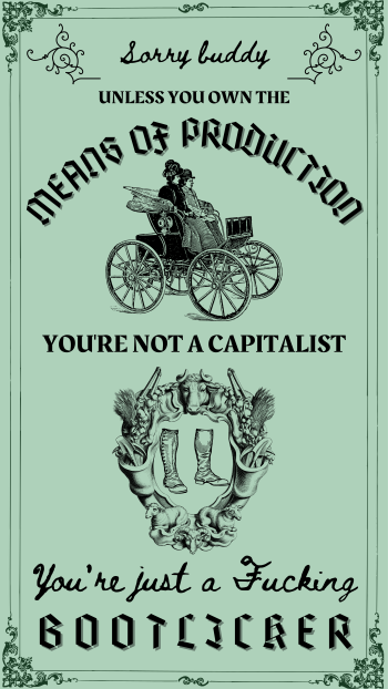 Capitalism bootlicker communist quote vintage A3 Poster