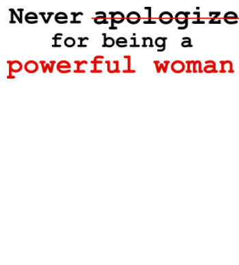 Women R-neck T-shirt never apologize for being a powerful woman A3 Poster