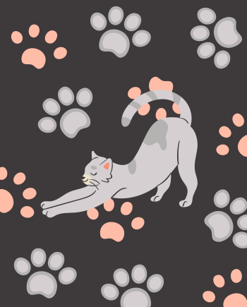 Stretching! A3 Poster