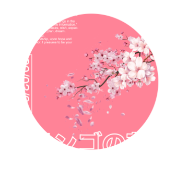 Cherry Blossom Japanese style Hope meaning collage A3 Poster