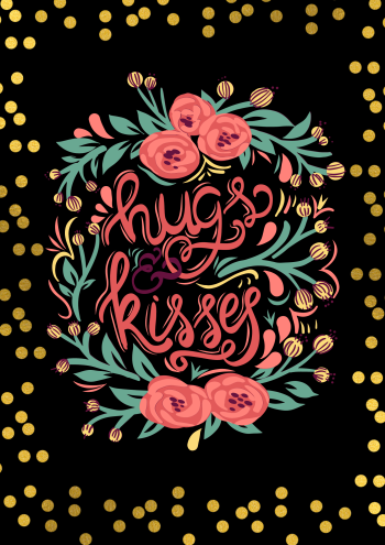 Hugs and kisses A3 Poster