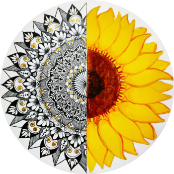 Sunflower Mandala1 A3 Poster