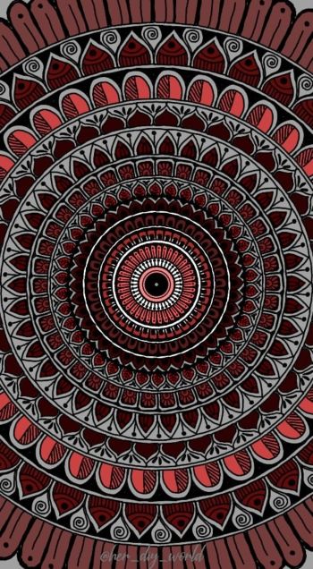 Maroon Mandala1 A3 Poster