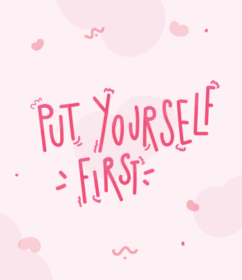 Put yourself first self care quote cute design A3 Poster