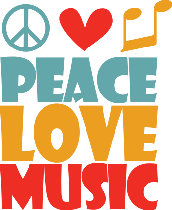 Peace love music A3 Poster