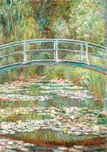 Bridge over a Pond of Water Lilies A3 Poster