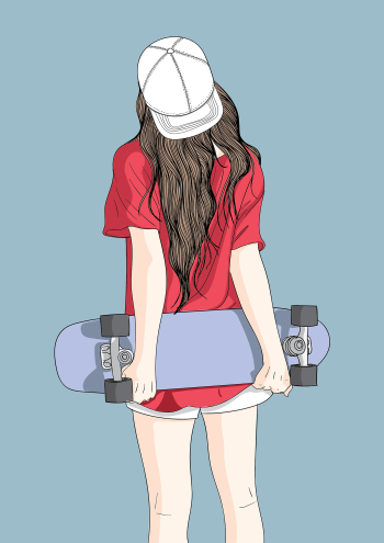 Skater Girl A3 Poster