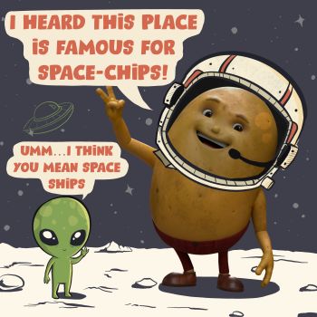 Achaa Aaloo- Space Chip A3 Poster