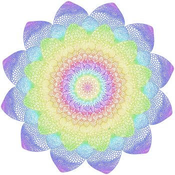Multicolour/Rainbow Mandala 