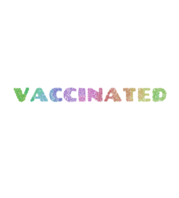 vaccinated rainbow print A3 Poster