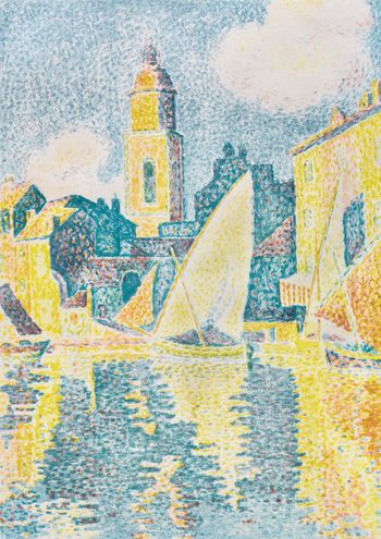 The Port, Saint–Tropez (ca. 1897–198) by Paul Signac A3 Poster